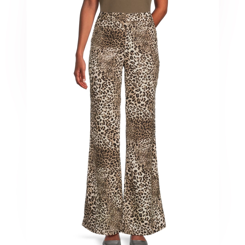Nwt Etienne Marcel Leopard Print Wide Leg Pants